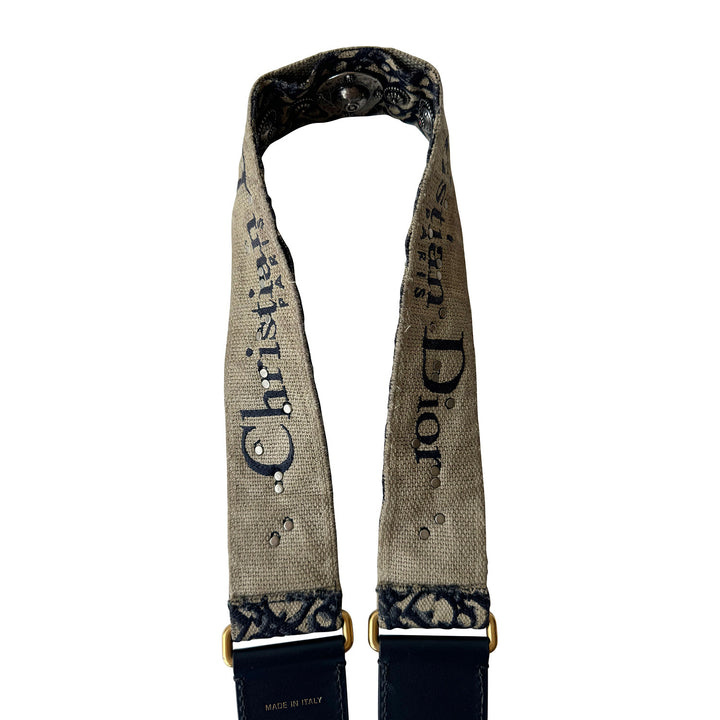 Christian Dior Oblique Logo Shoulder Strap - revogue