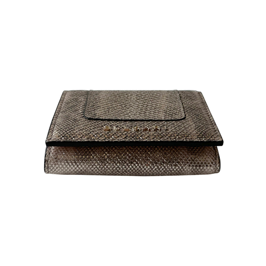 Bvlgari Serpenti Snake Skin Trifold Wallet - revogue