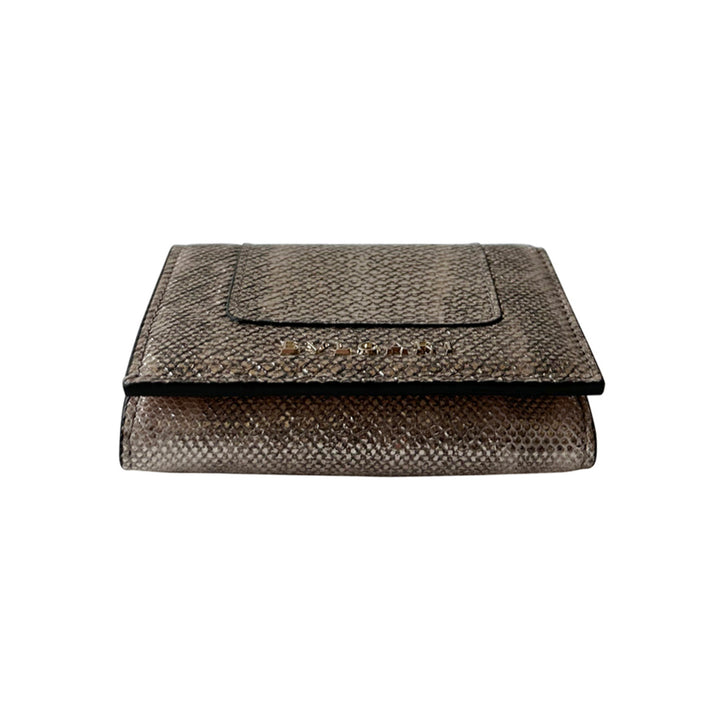 Bvlgari Serpenti Snake Skin Trifold Wallet - revogue