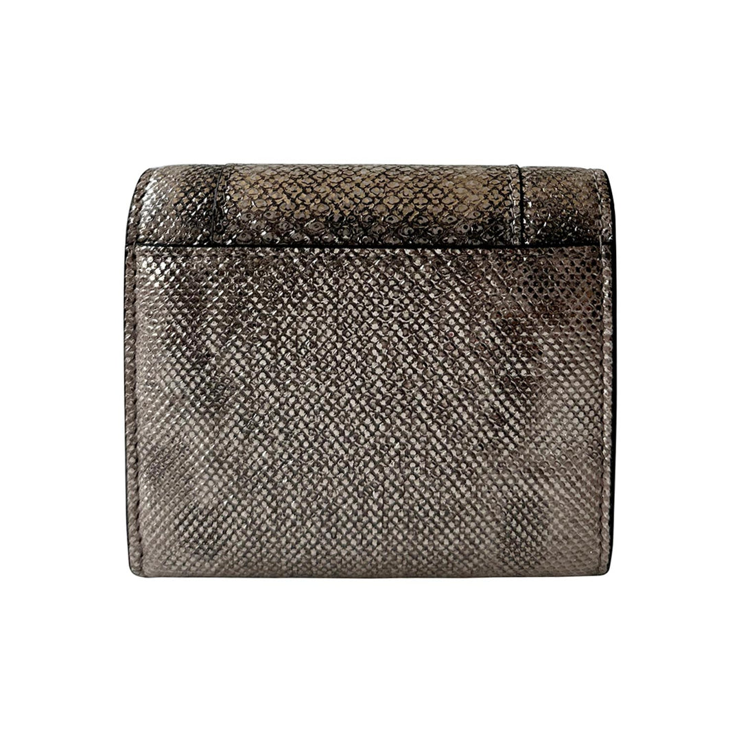 Bvlgari Serpenti Snake Skin Trifold Wallet - revogue