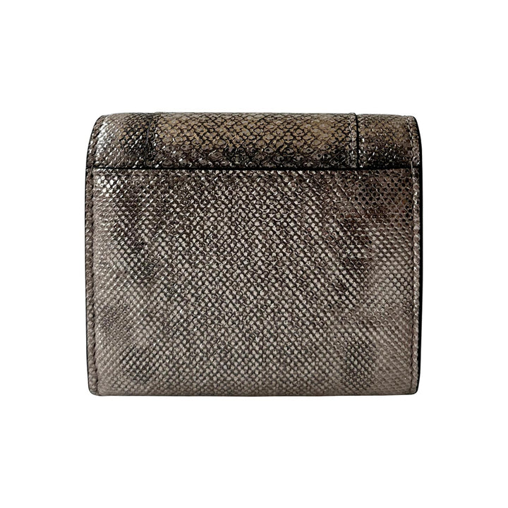 Bvlgari Serpenti Snake Skin Trifold Wallet - revogue
