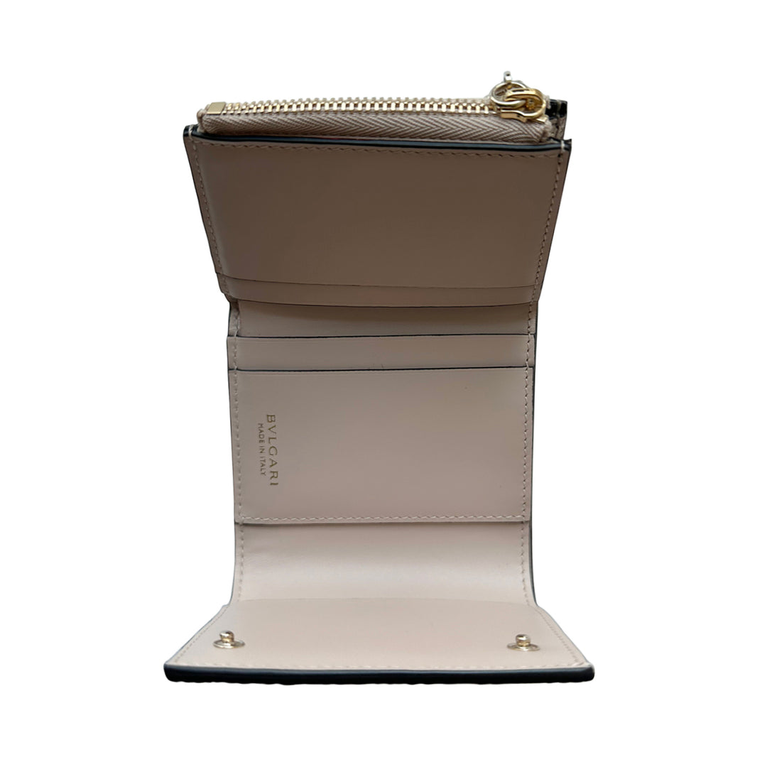 Bvlgari Serpenti Snake Skin Trifold Wallet - revogue