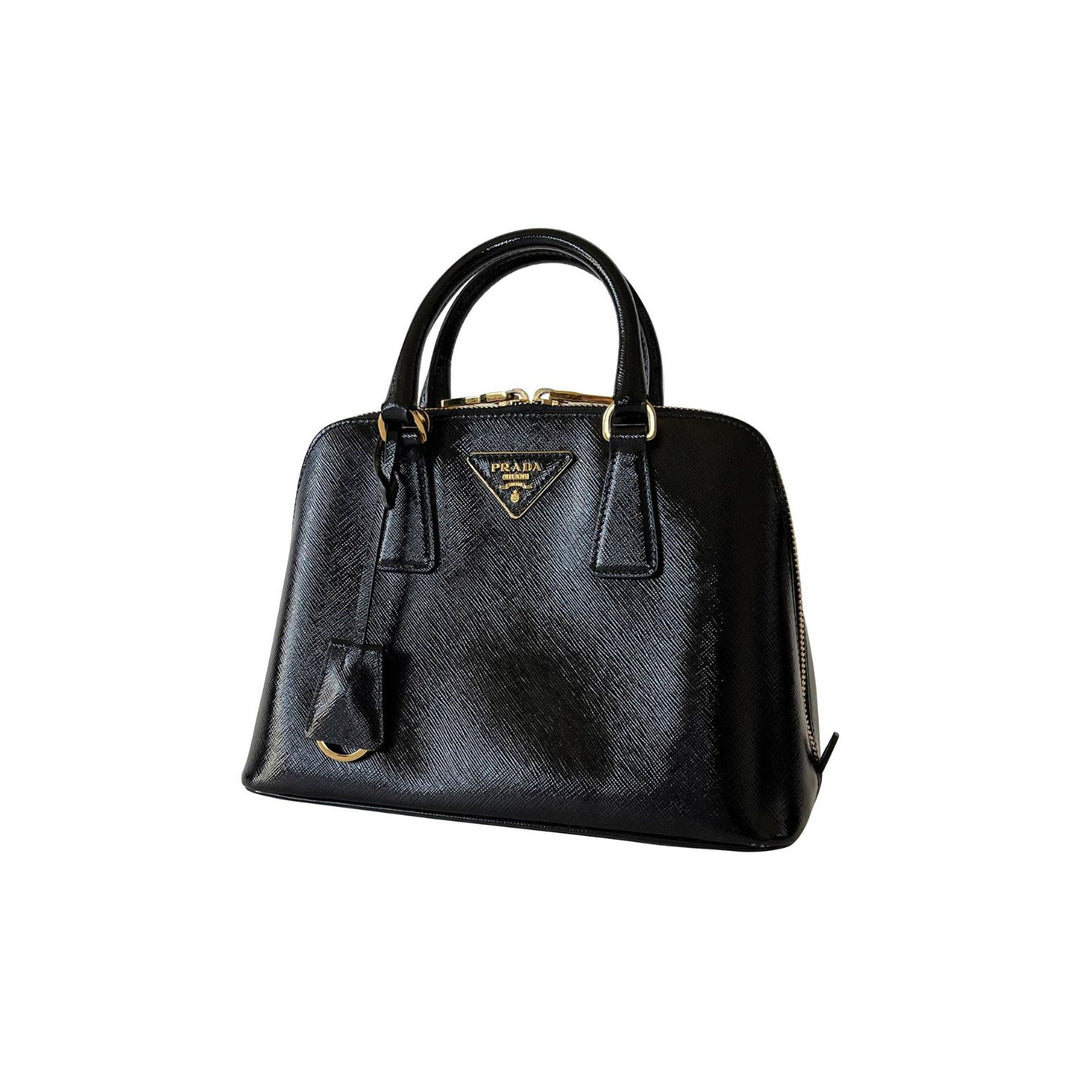 Small Prada Saffiano Vernice Promenade Bag - revogue