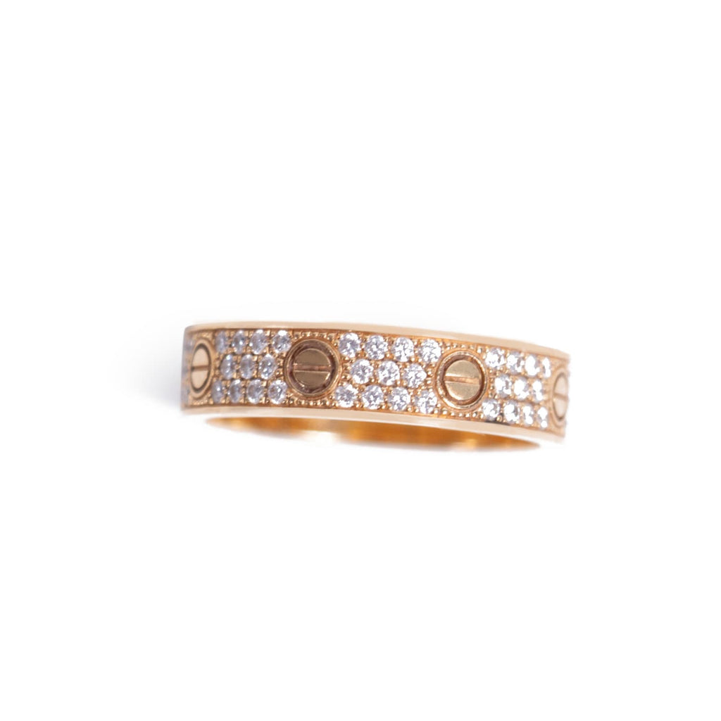 Cartier Love Ring Diamond Paved Accessories Cartier - Shop authentic new pre-owned designer brands online at Re-Vogue