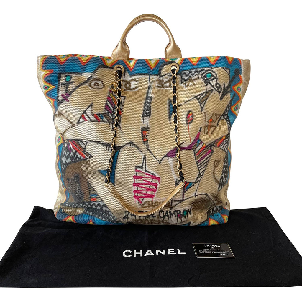 Chanel Street Spirit Graffiti Maxi Tote Bag