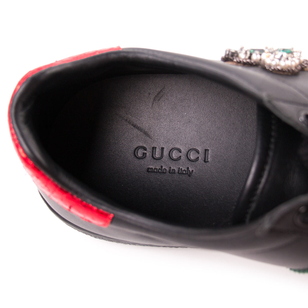 Gucci Ace Leather Embroidered Sneaker Shoes Gucci - Shop authentic new pre-owned designer brands online at Re-Vogue