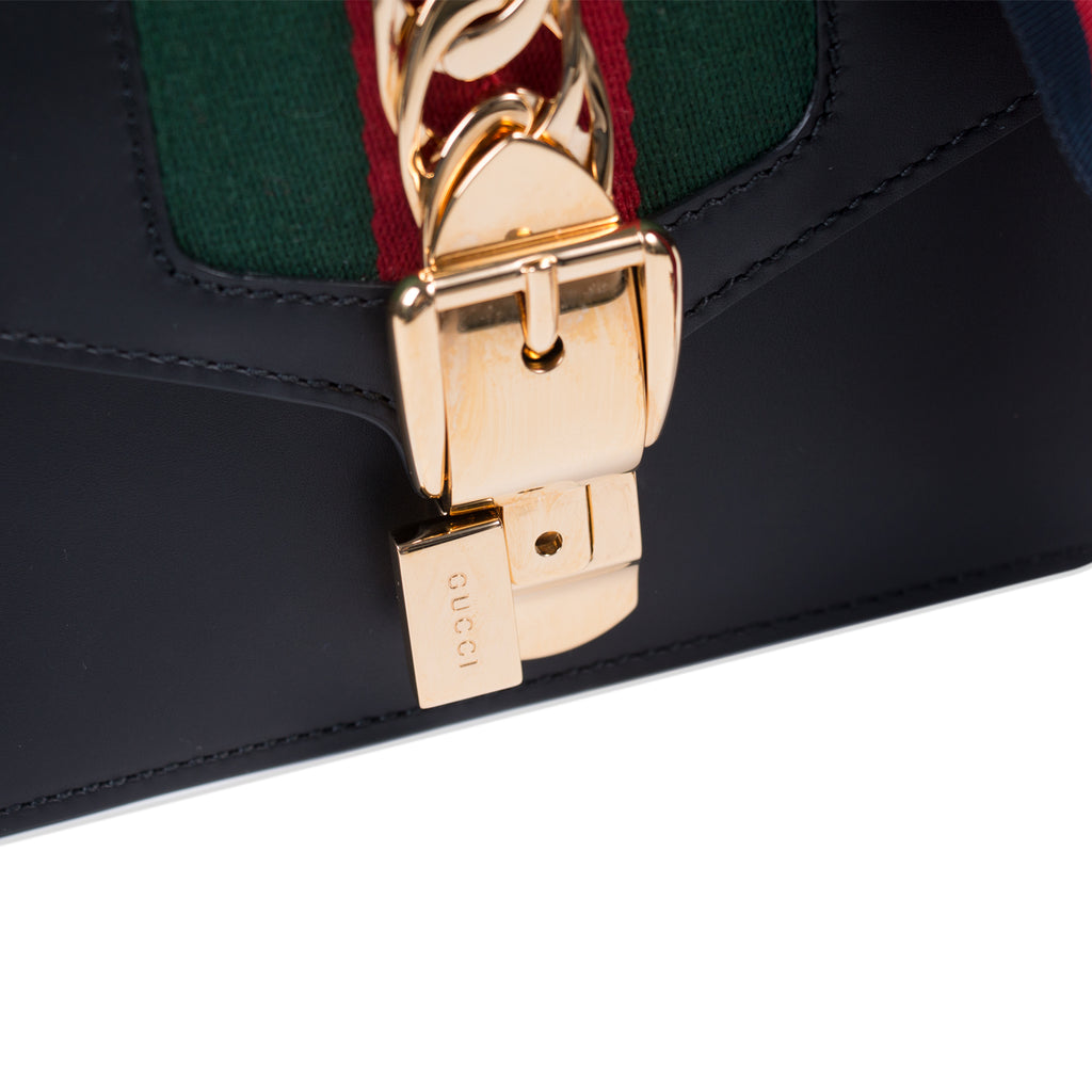 Gucci Sylvie Leather Mini Chain Bag Bags Gucci - Shop authentic new pre-owned designer brands online at Re-Vogue