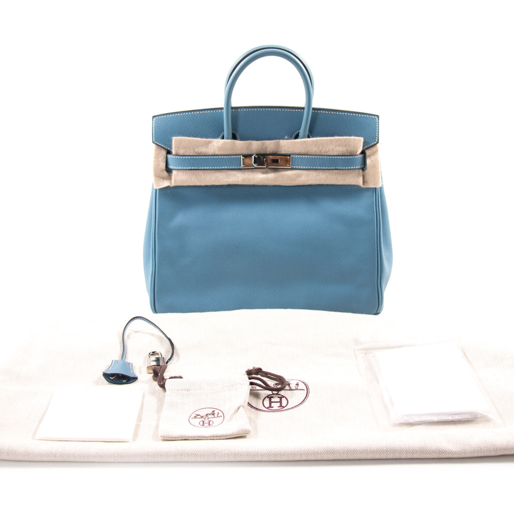 Hermès Birkin 28 HAC Blue Jean Epsom Bags Hermès - Shop authentic new pre-owned designer brands online at Re-Vogue