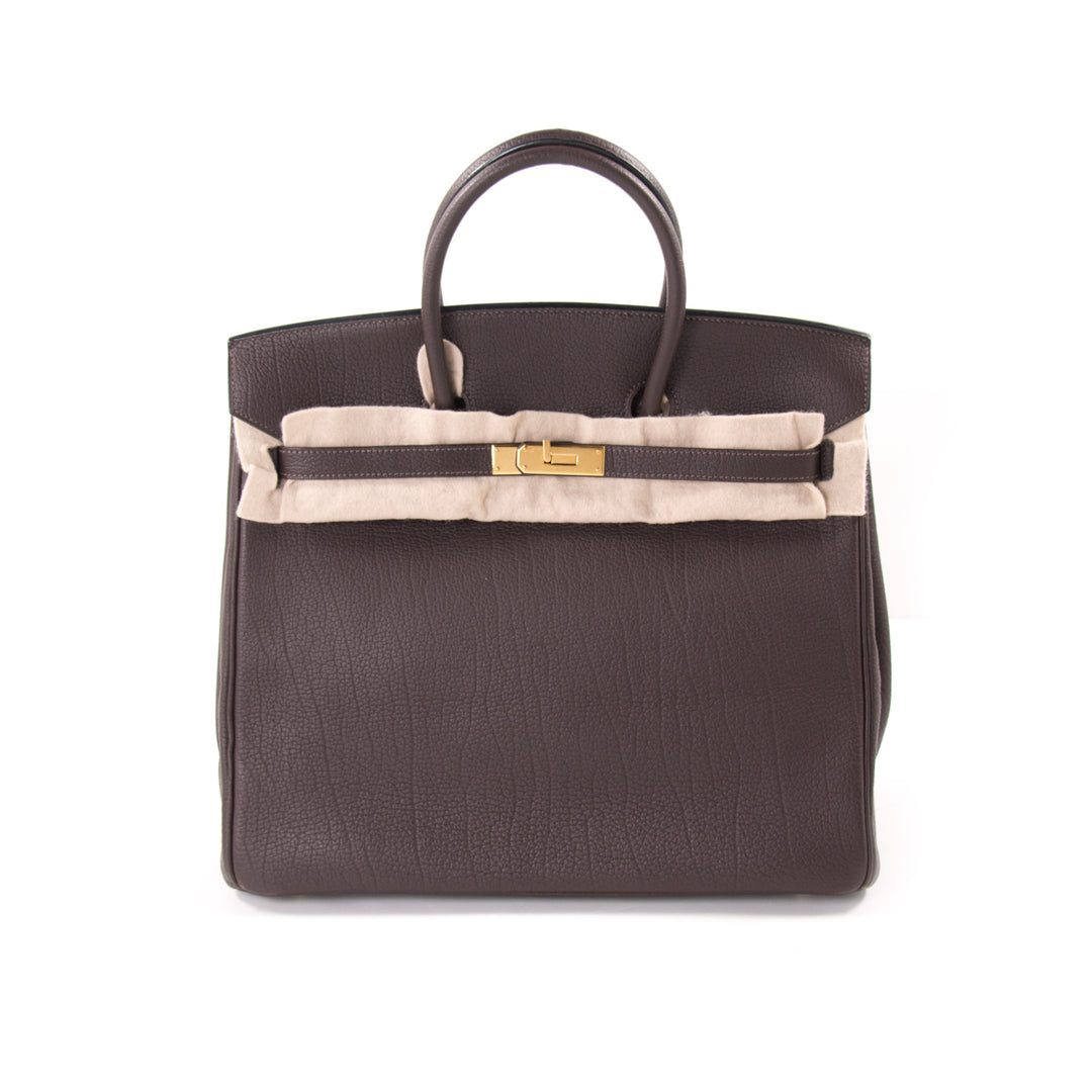 Hermès Birkin 36 HAC Cafe Fjord Leather Bags Hermès - Shop authentic new pre-owned designer brands online at Re-Vogue