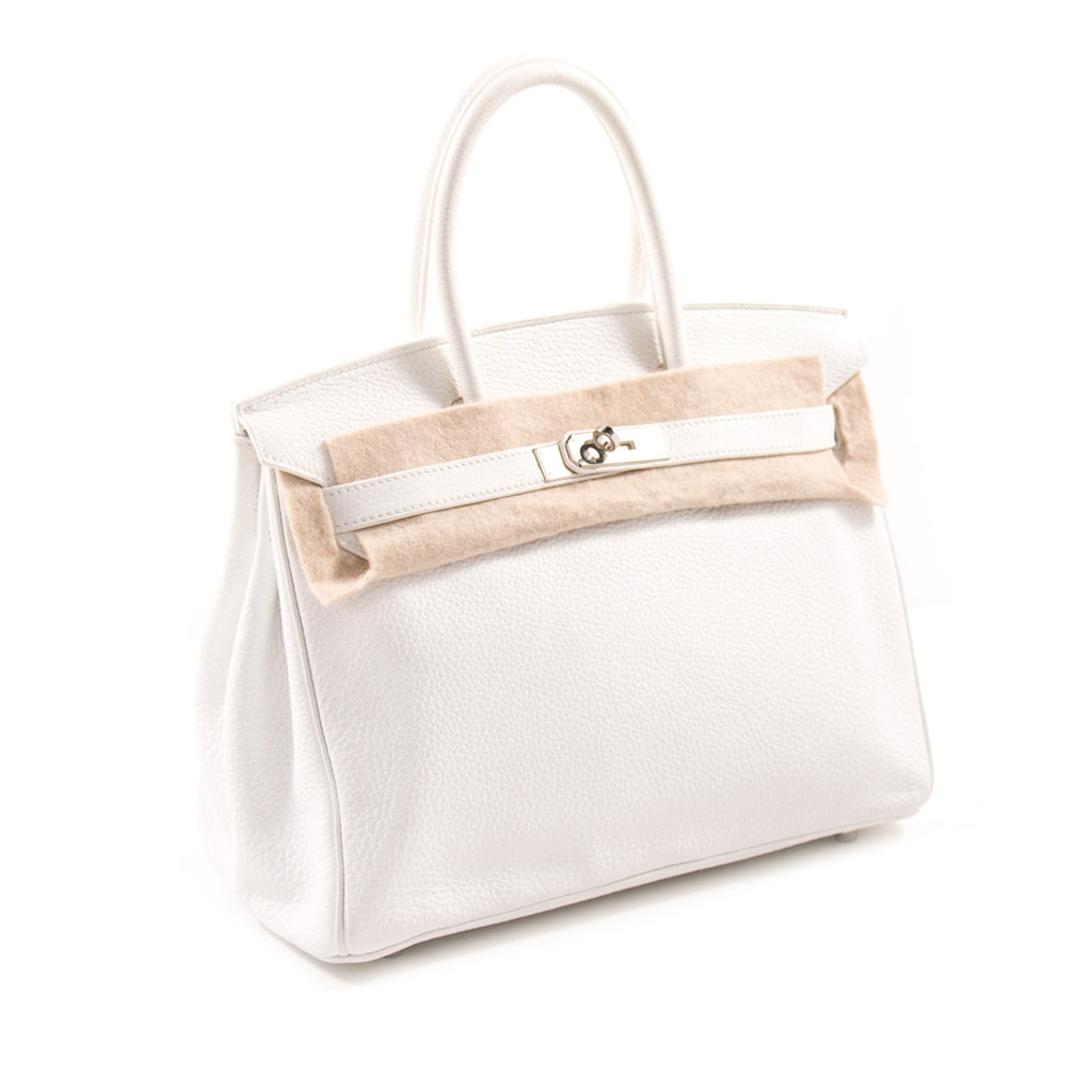 Hermès Birkin 30 White Clemence Leather Bags Hermès - Shop authentic new pre-owned designer brands online at Re-Vogue