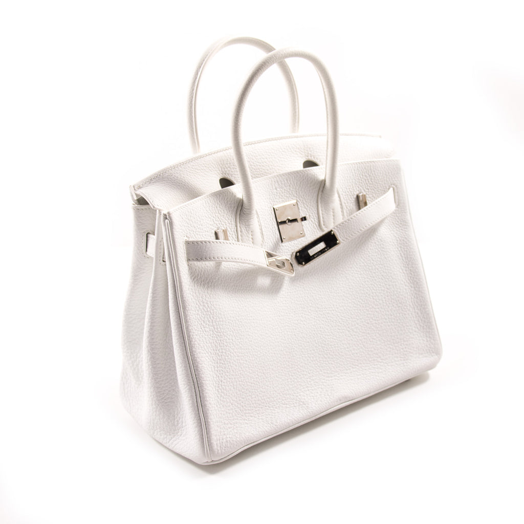 Hermès Birkin 30 White Clemence Leather Bags Hermès - Shop authentic new pre-owned designer brands online at Re-Vogue