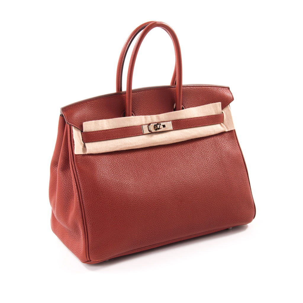 Hermès Birkin 35 Ruby Red Togo Leather Bags Hermès - Shop authentic new pre-owned designer brands online at Re-Vogue