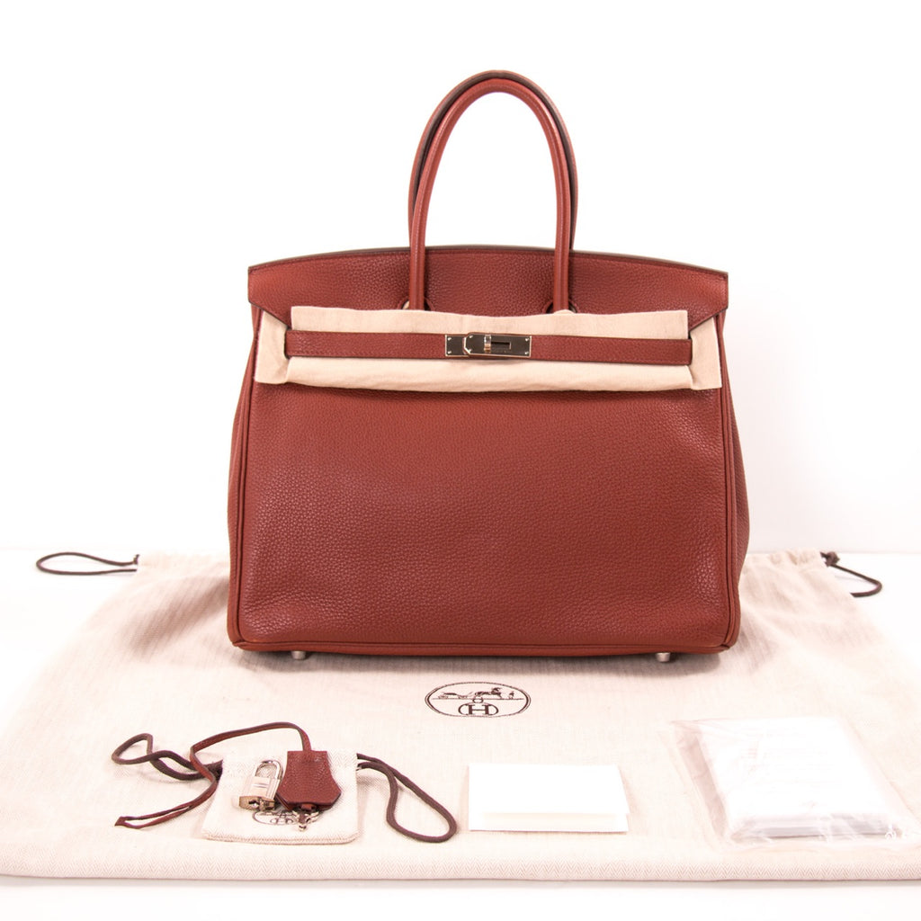 Hermès Birkin 35 Ruby Red Togo Leather Bags Hermès - Shop authentic new pre-owned designer brands online at Re-Vogue