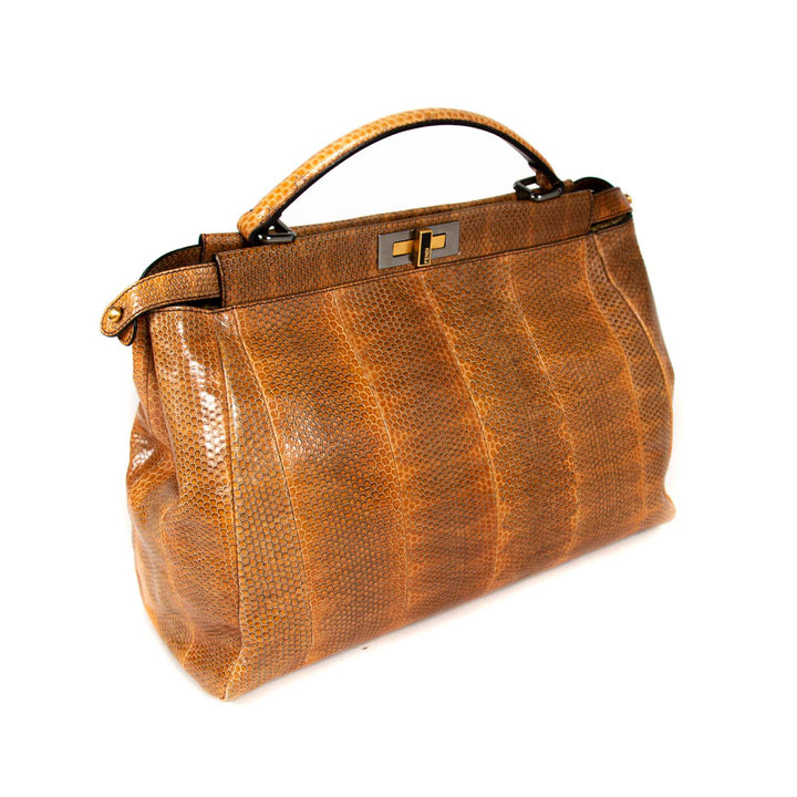 Fendi Large Python Peekaboo Bag