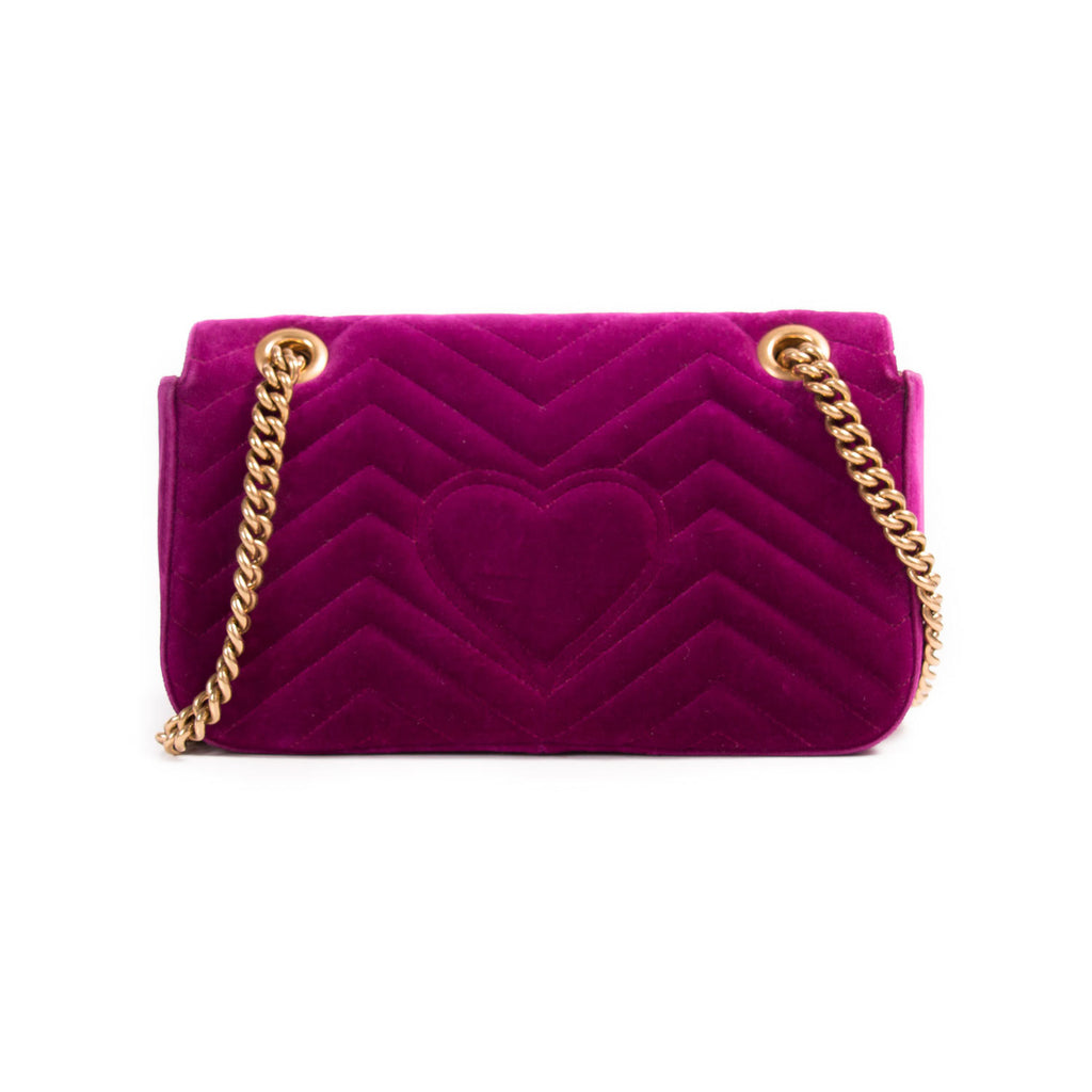 Gucci GG Marmont Small Velvet Metalassé Bag Bags Gucci - Shop authentic new pre-owned designer brands online at Re-Vogue