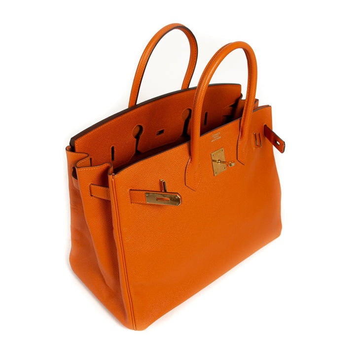 Hermès Birkin 35 Feu D'Orange Epsom Bags Hermès - Shop authentic new pre-owned designer brands online at Re-Vogue