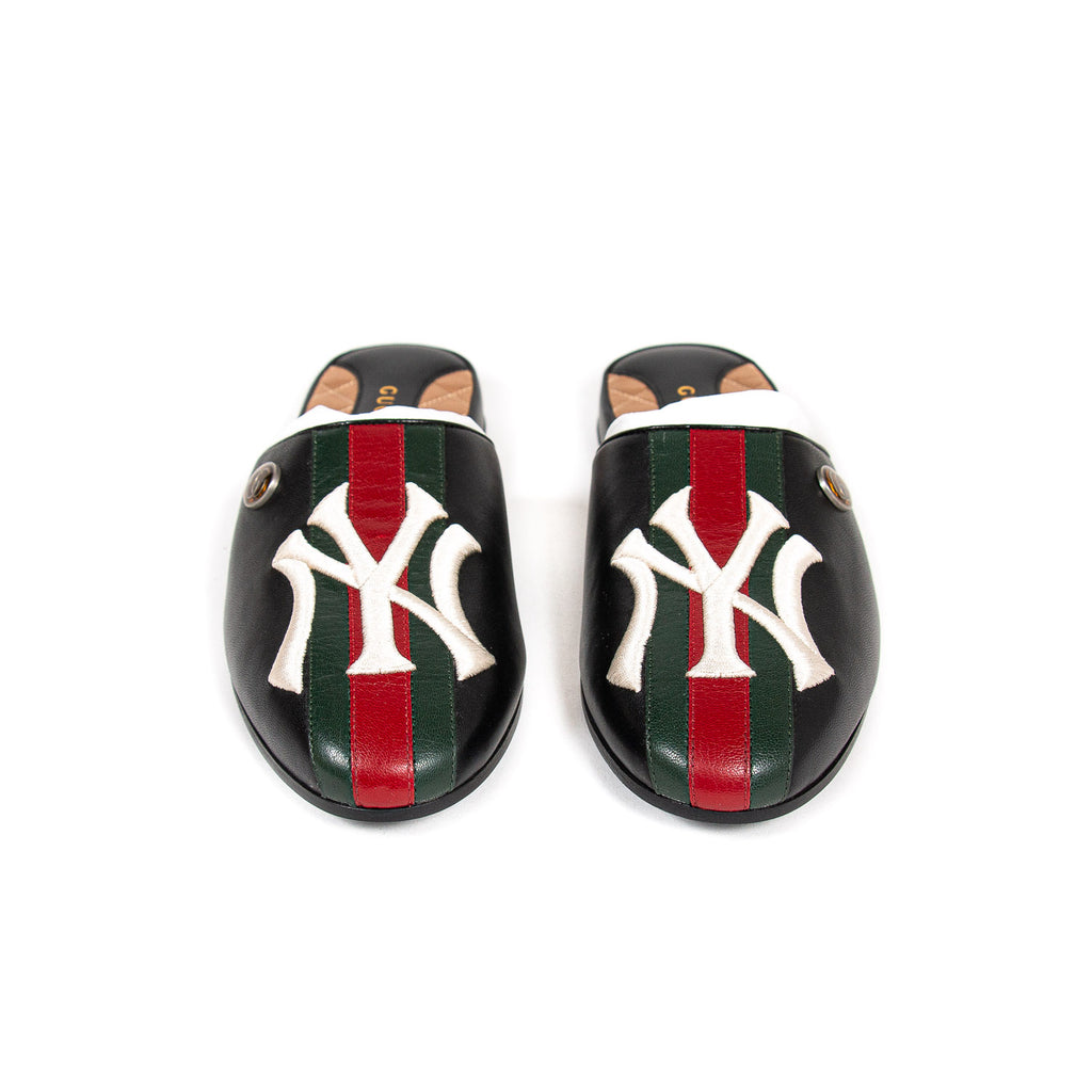 Gucci NY Yankees Flamel Mules