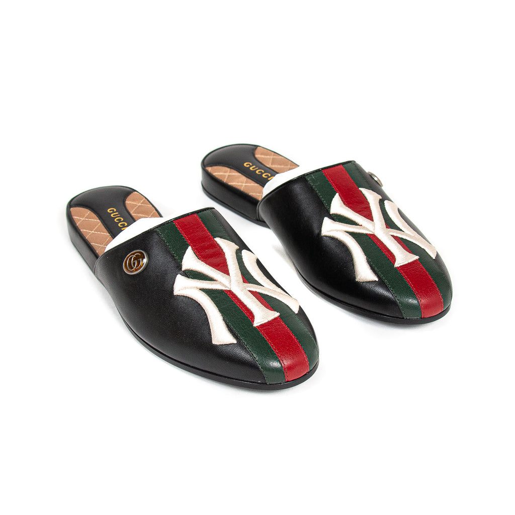 Gucci NY Yankees Flamel Mules