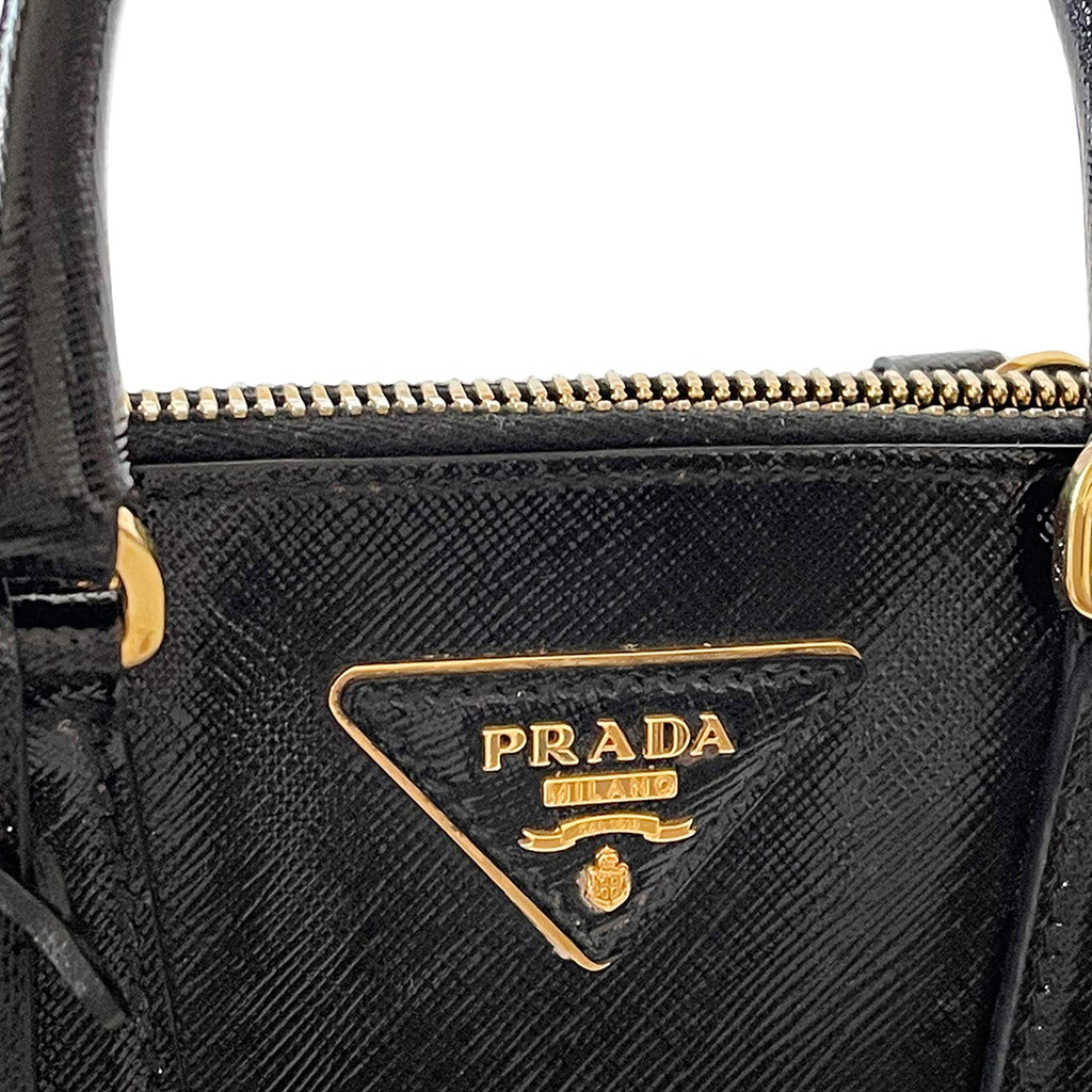 Small Prada Saffiano Vernice Promenade Bag