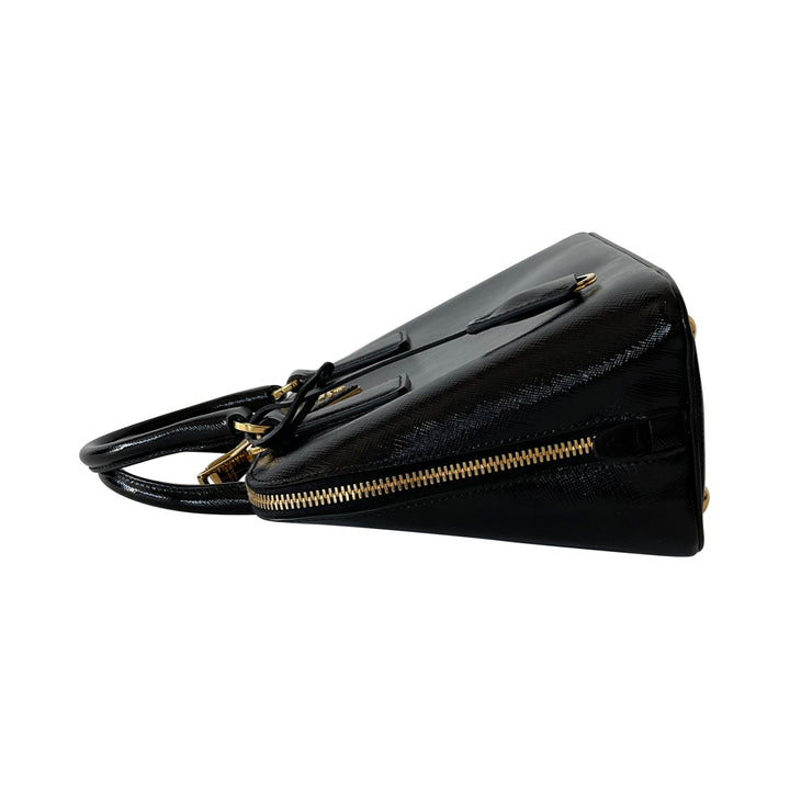 Small Prada Saffiano Vernice Promenade Bag - revogue