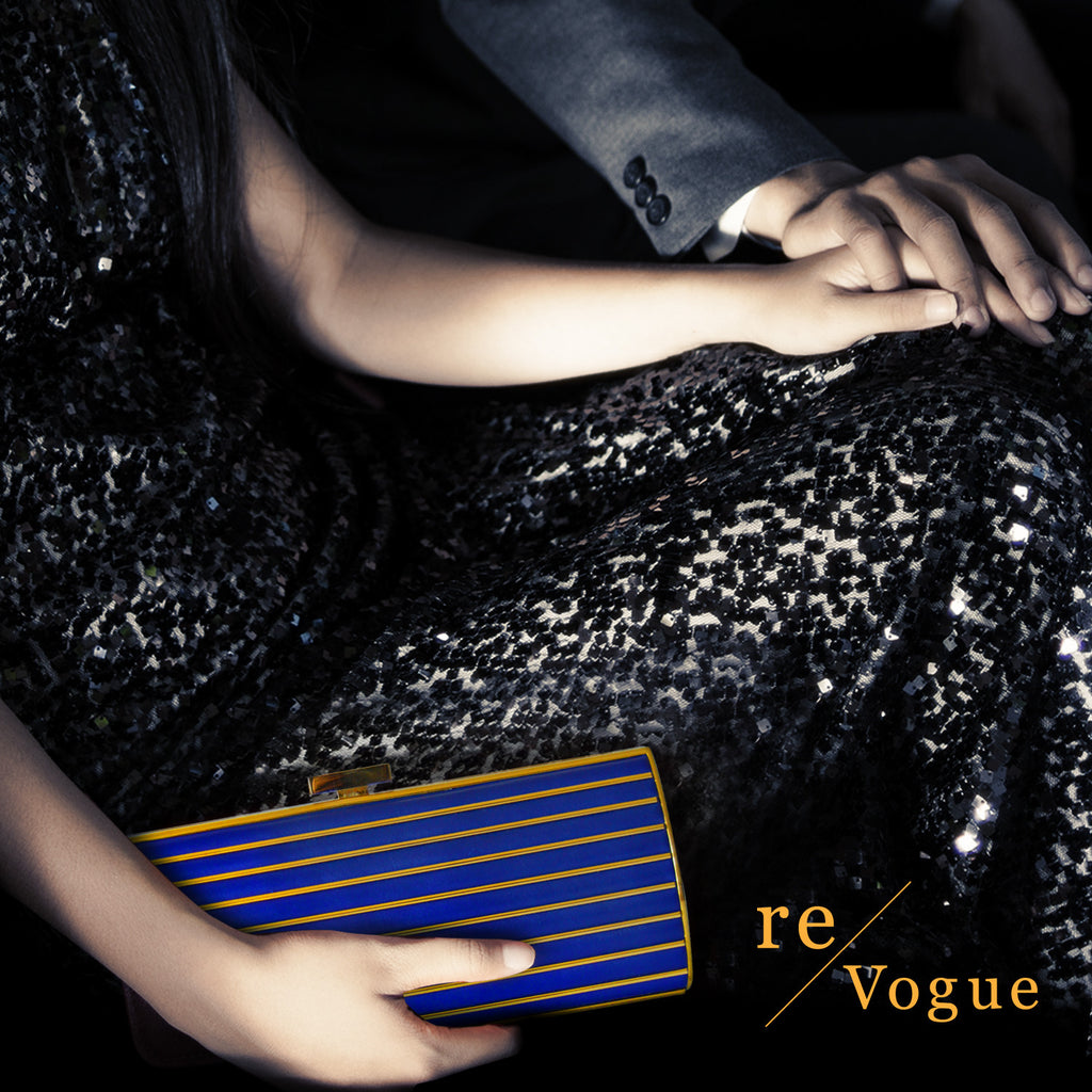 Elie Saab Stripped Clutch - revogue