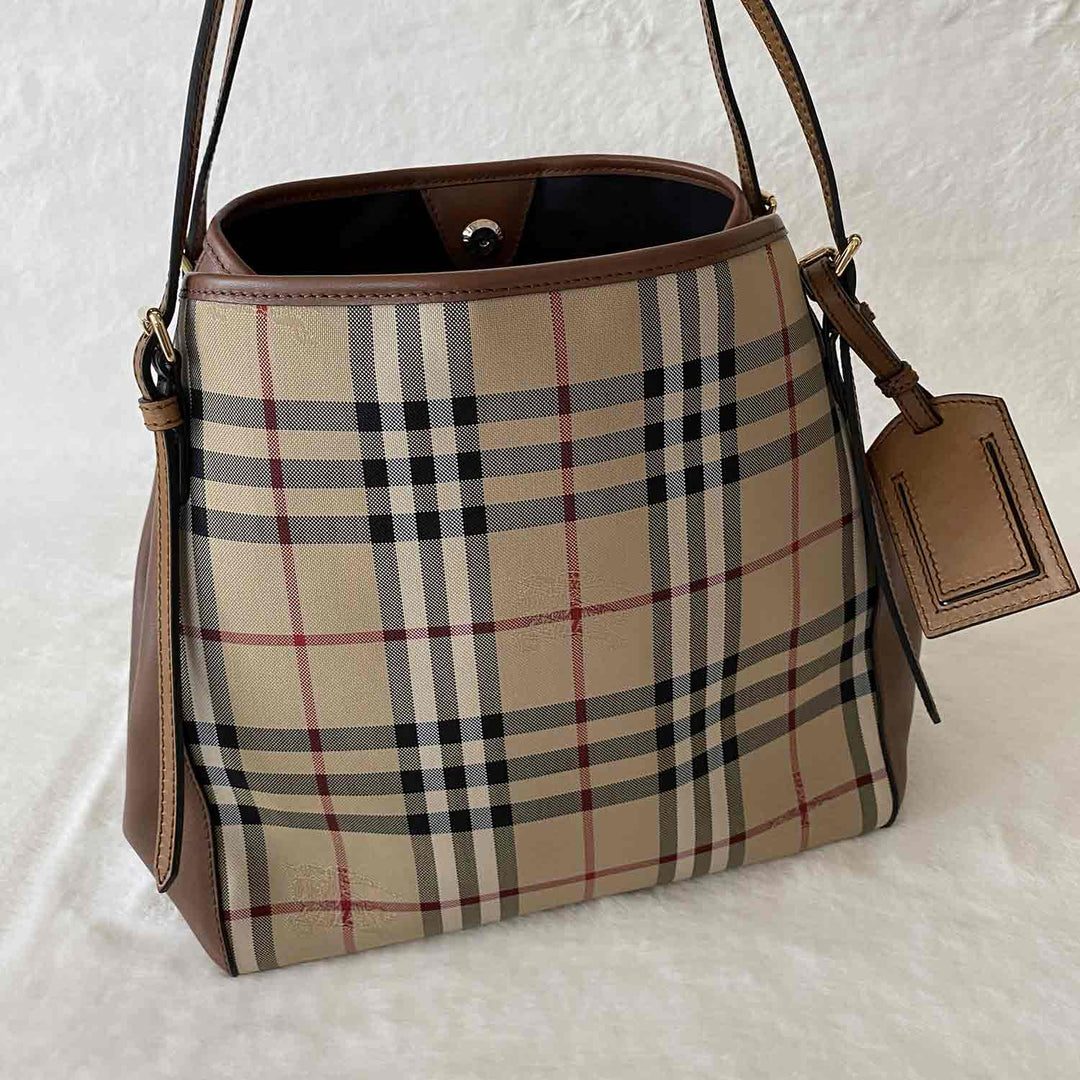 Burberry Haymarket Shopper Tote Bag - revogue