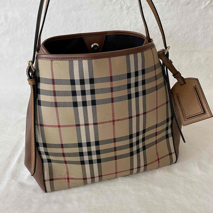 Burberry Haymarket Shopper Tote Bag - revogue