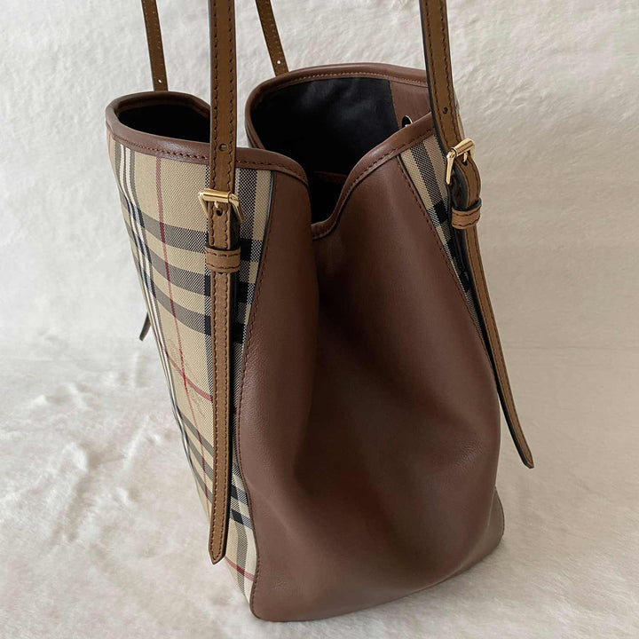 Burberry Haymarket Shopper Tote Bag - revogue