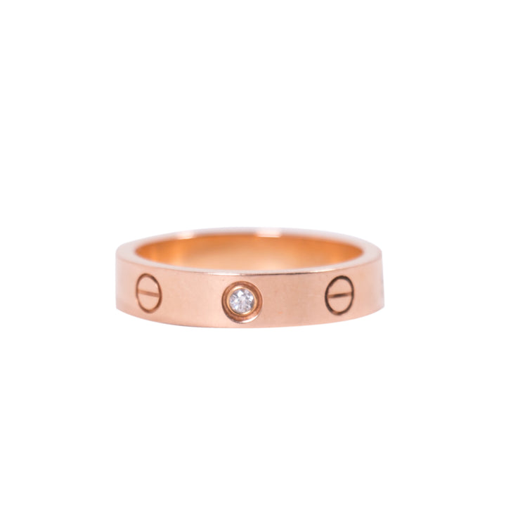 Cartier Rose Gold Diamond Love Wedding Band Accessories Cartier - Shop authentic new pre-owned designer brands online at Re-Vogue