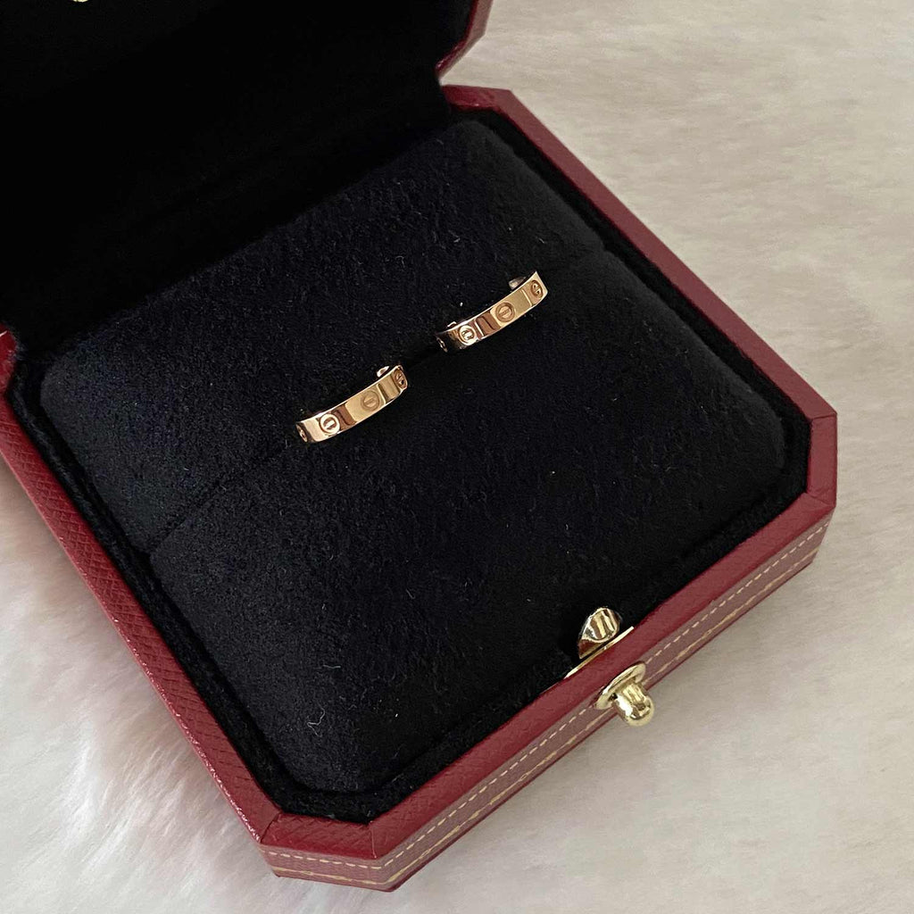 Cartier Rose Gold Love Earrings