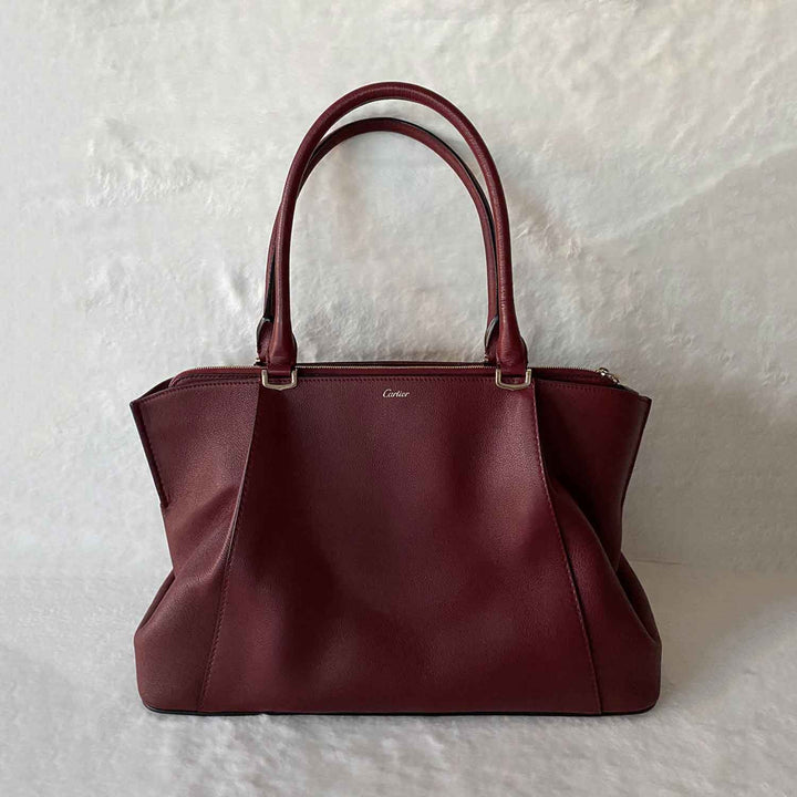 Cartier C de Cartier Leather Handbag