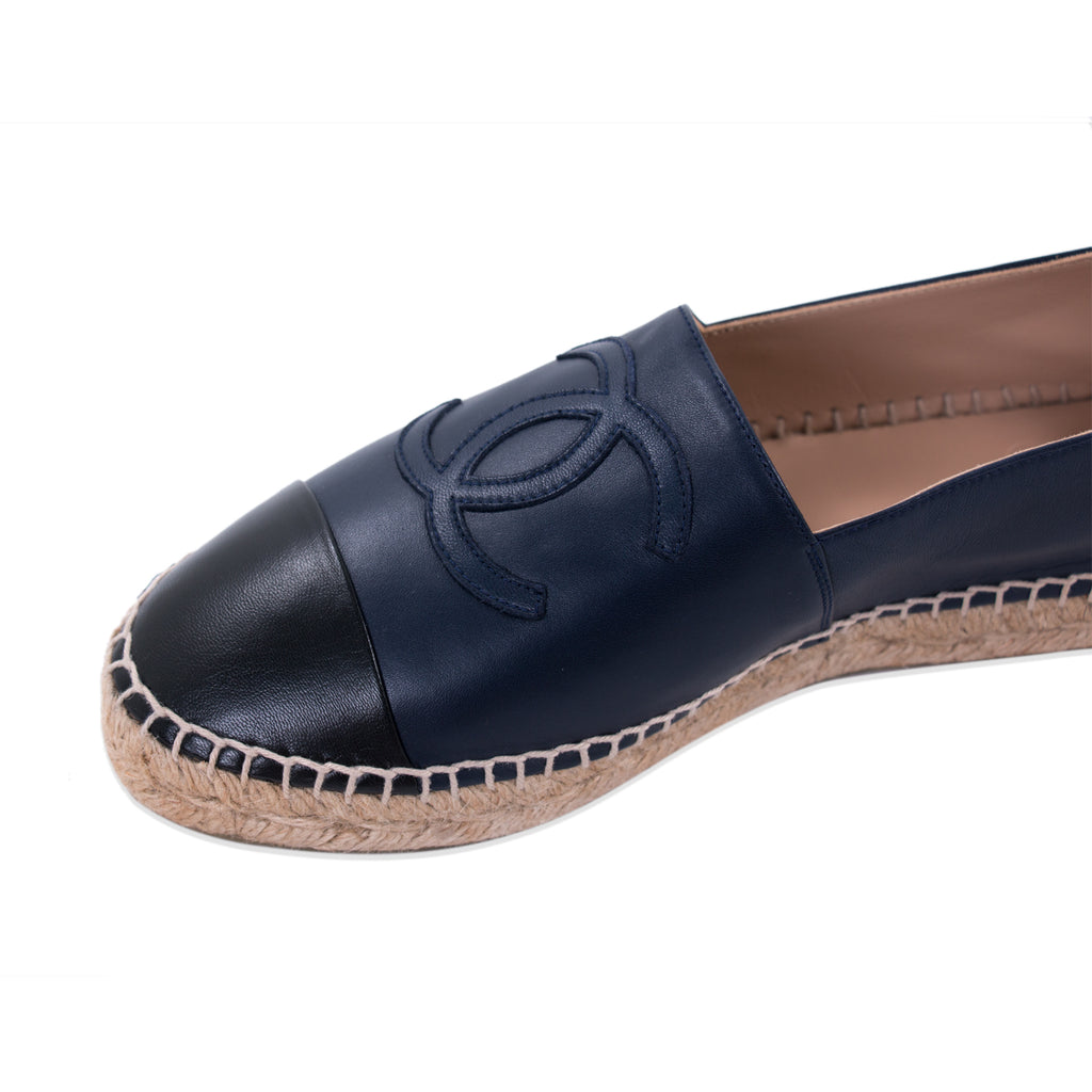 Chanel Lambskin Leather CC Espadrilles Shoes Chanel - Shop authentic new pre-owned designer brands online at Re-Vogue