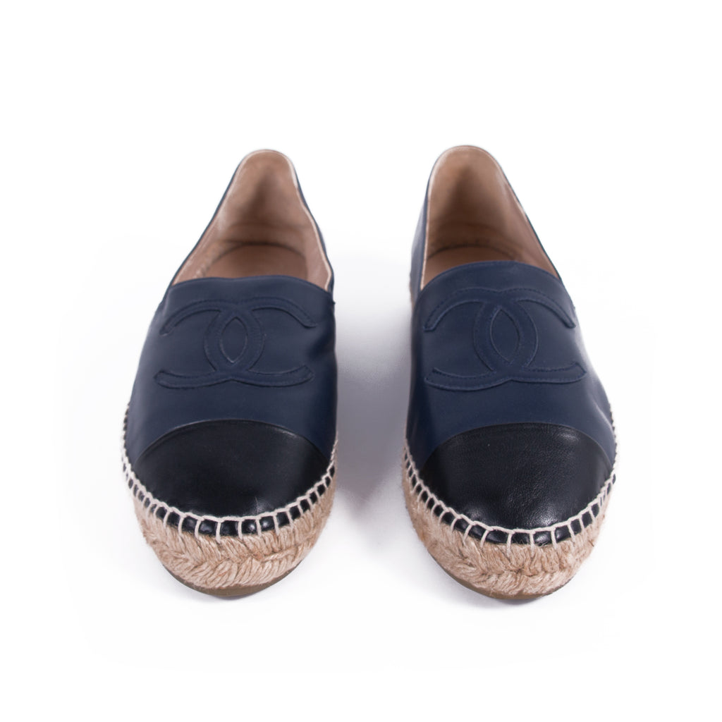 Chanel Lambskin Leather CC Espadrilles Shoes Chanel - Shop authentic new pre-owned designer brands online at Re-Vogue