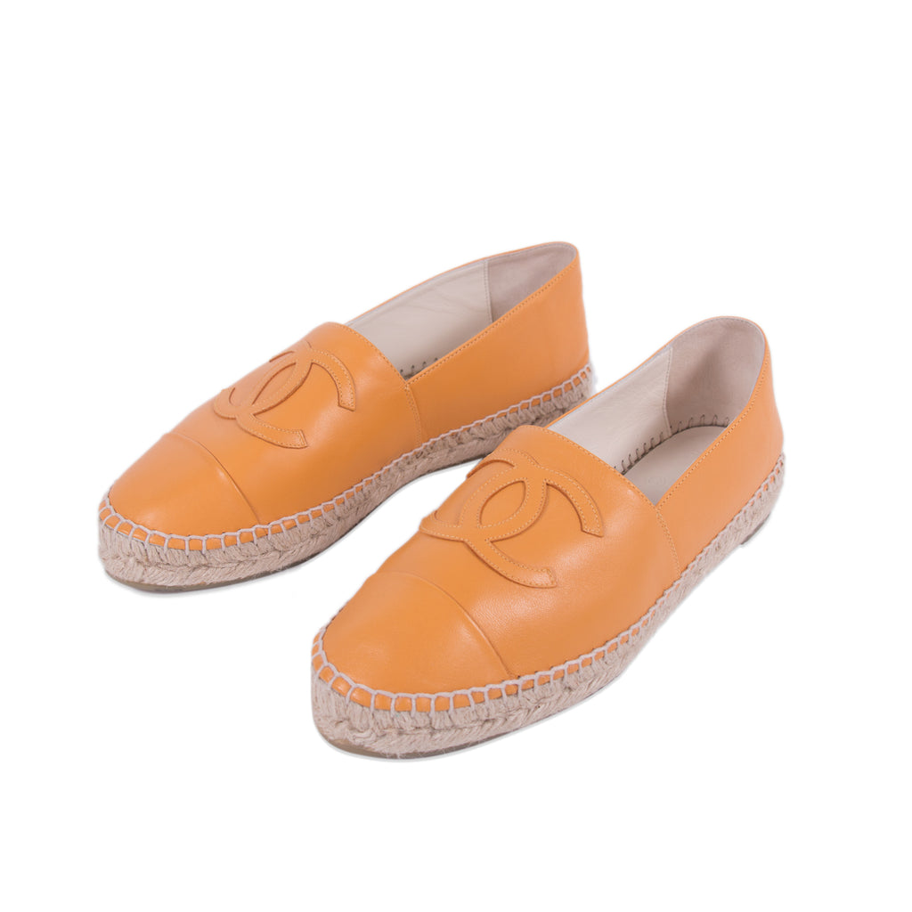 Chanel Lambskin Leather CC Espadrilles Shoes Chanel - Shop authentic new pre-owned designer brands online at Re-Vogue