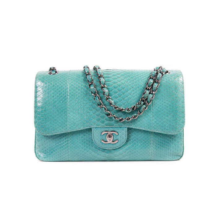 Chanel Classic Python Jumbo Double Flap Bag Bags Chanel - Shop authentic new pre-owned designer brands online at Re-Vogue