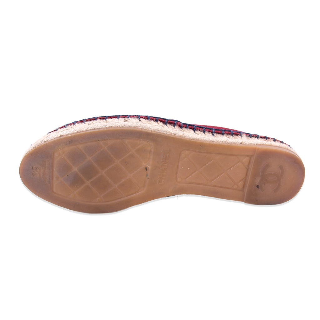 Chanel CC Canvas Espadrilles Flat Shoes Chanel - Shop authentic new pre-owned designer brands online at Re-Vogue