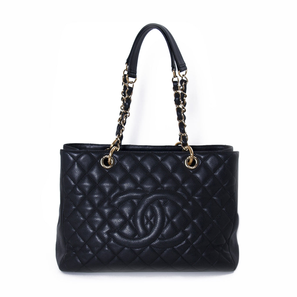 Chanel Black Caviar Leather Grand Shopping Tote Bags Chanel - Shop authentic new pre-owned designer brands online at Re-Vogue