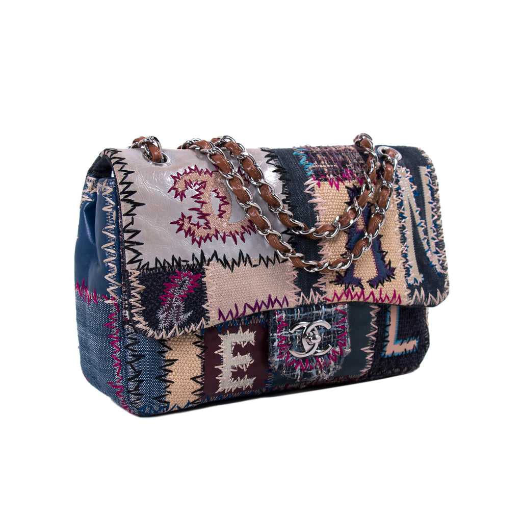 Chanel Patchwork Jumbo Single Flap Bag Bags Chanel - Shop authentic new pre-owned designer brands online at Re-Vogue