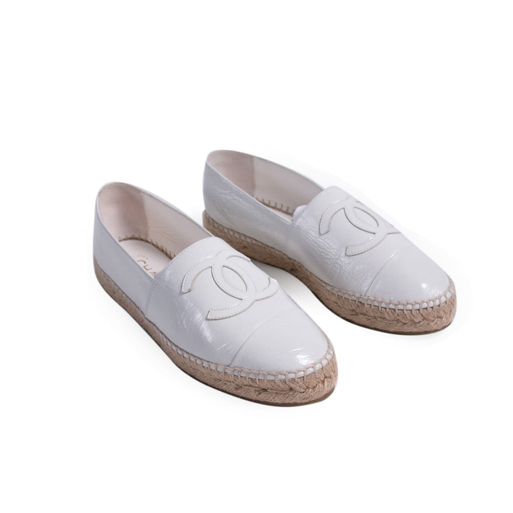 Chanel Glazed Leather CC Espadrilles Shoes Chanel - Shop authentic new pre-owned designer brands online at Re-Vogue