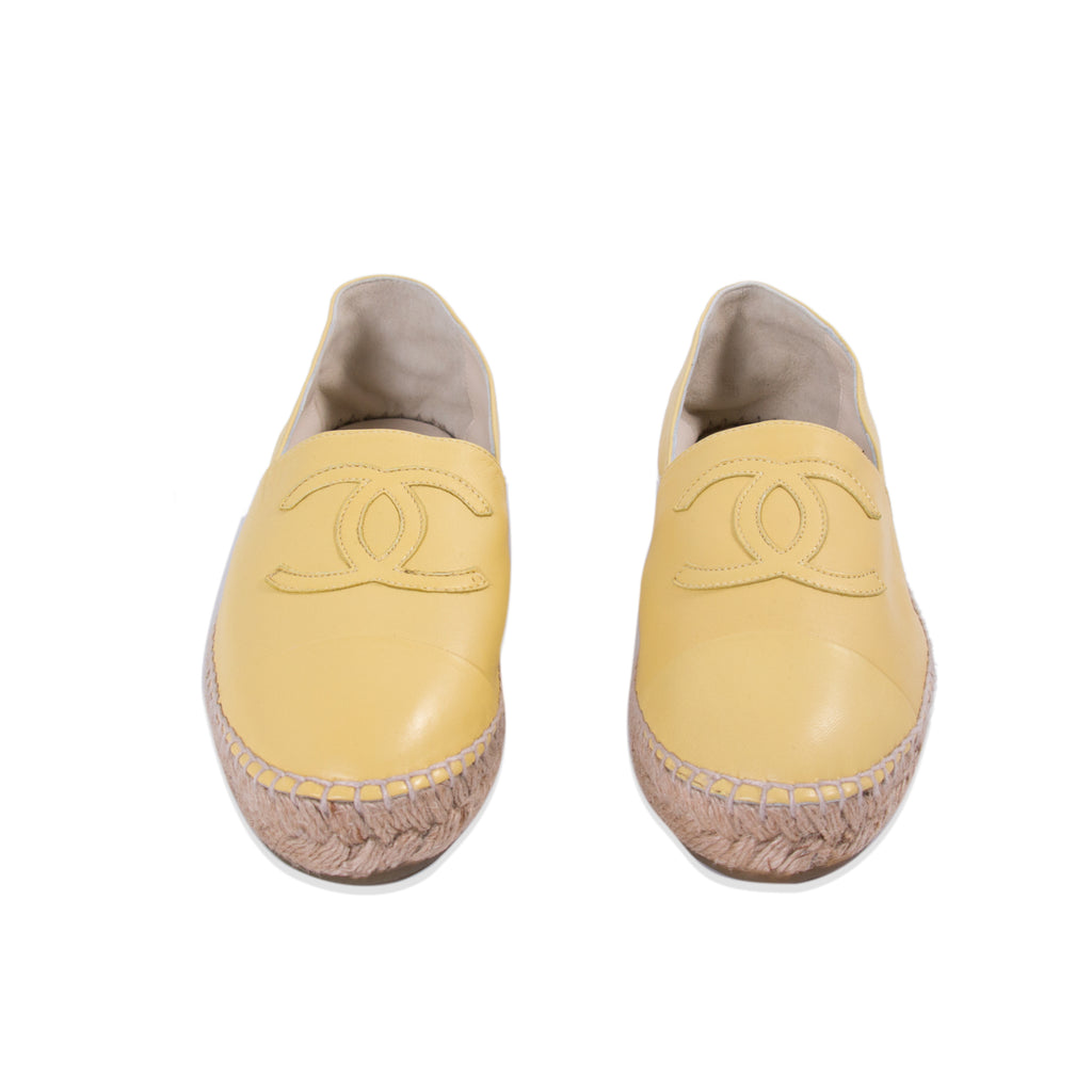 Chanel Lambskin Leather CC Espadrilles Shoes Chanel - Shop authentic new pre-owned designer brands online at Re-Vogue