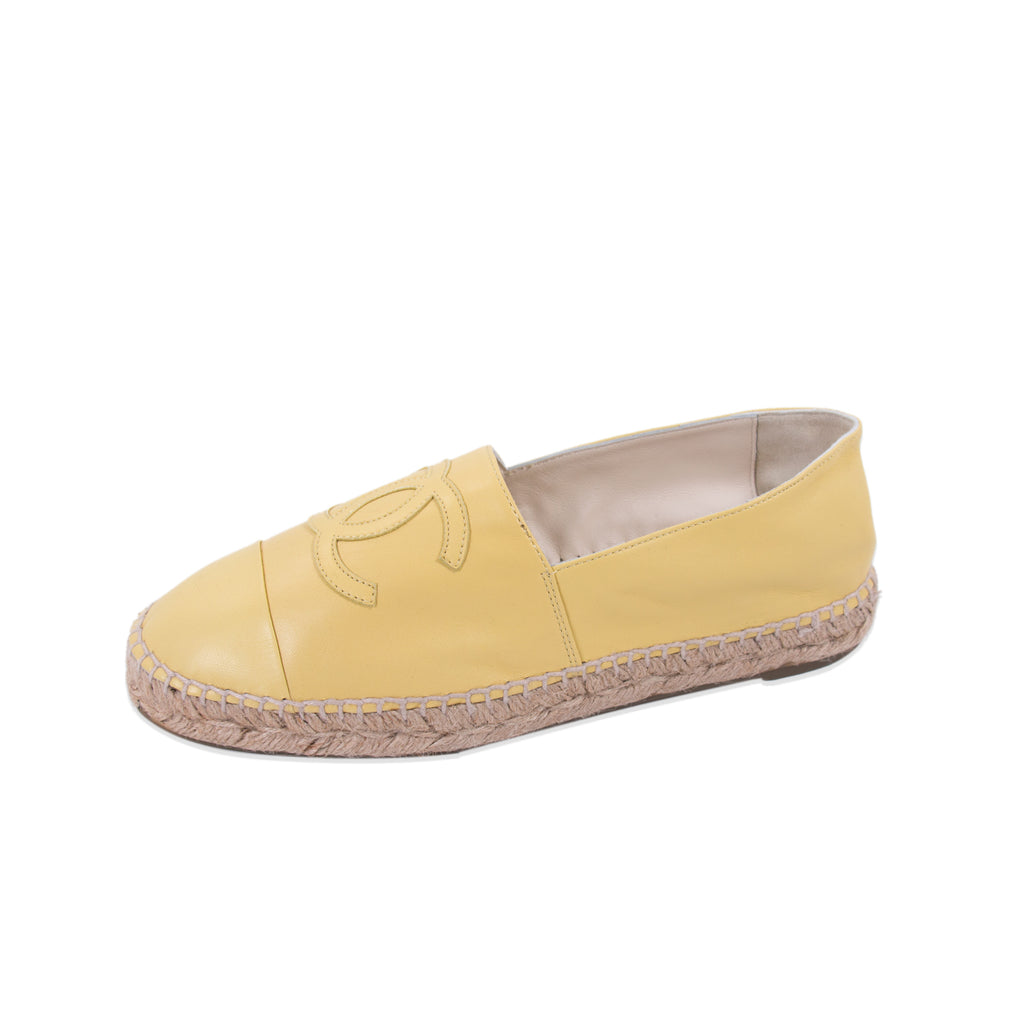 Chanel Lambskin Leather CC Espadrilles Shoes Chanel - Shop authentic new pre-owned designer brands online at Re-Vogue