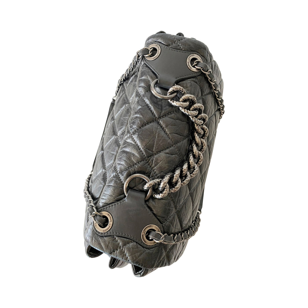 Chanel Crumpled Quilted CC Flap Bag - revogue
