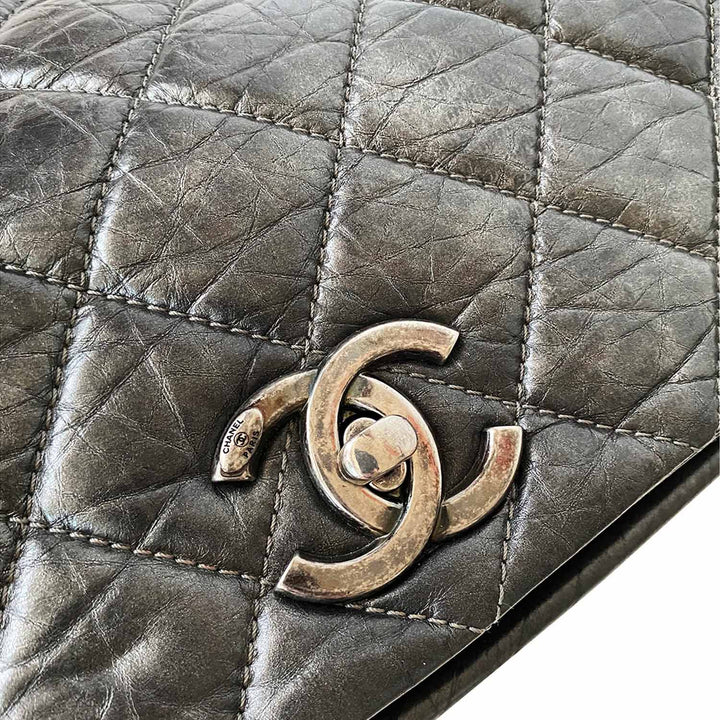 Chanel Crumpled Quilted CC Flap Bag - revogue