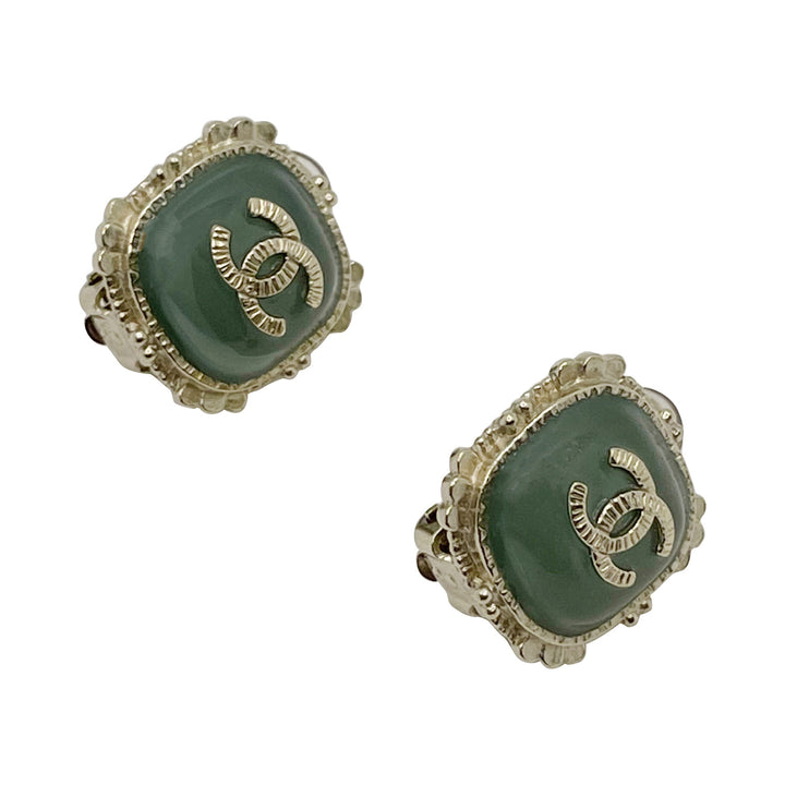Chanel CC Logo Stud Earrings - revogue