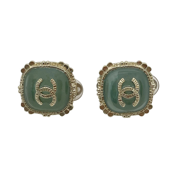 Chanel CC Logo Stud Earrings - revogue