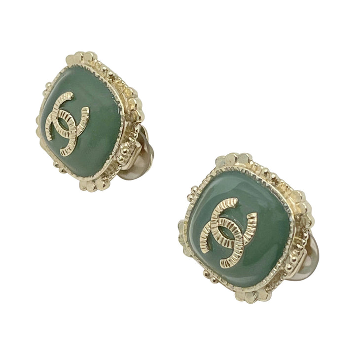 Chanel CC Logo Stud Earrings - revogue