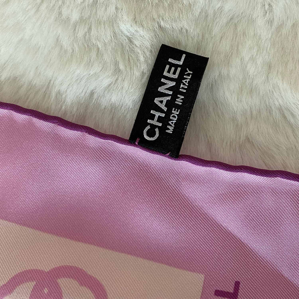 Chanel Interlocking CC Logo Silk Scarf