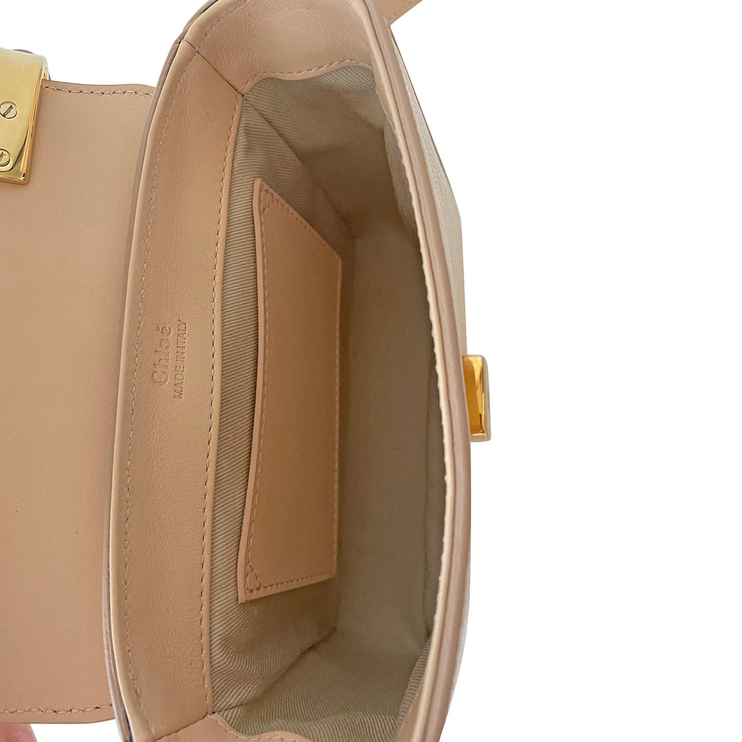 Chloé Embossed Leather Mini C Bag