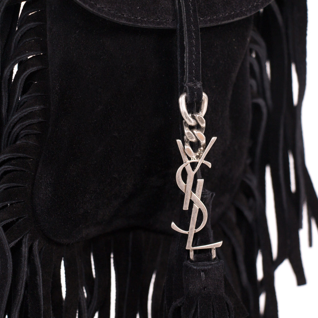 Saint Laurent Suede Fringe Pouch Bags Yves Saint Laurent - Shop authentic new pre-owned designer brands online at Re-Vogue