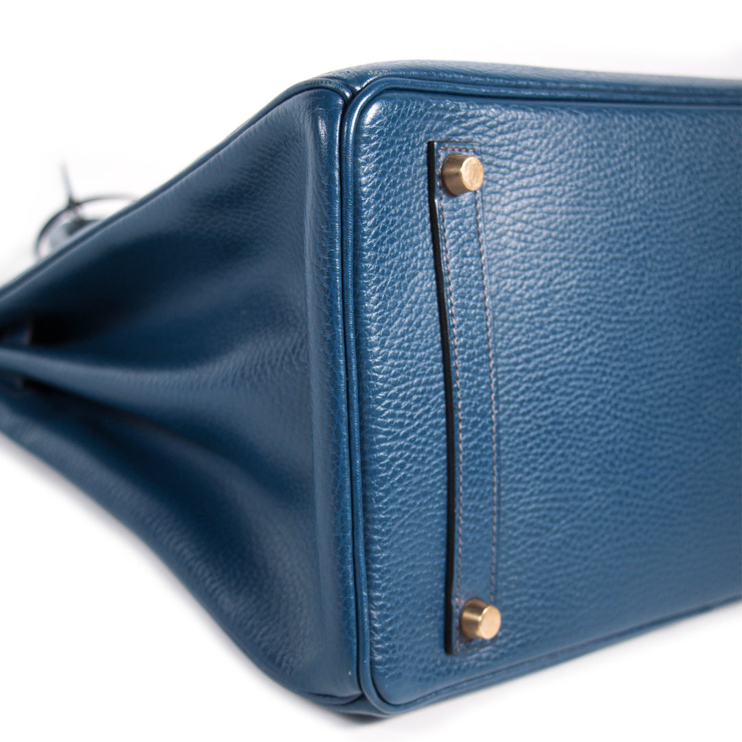 Hermes Birkin 35 Vache Ardennes Bleu Sapphire Bags Hermès - Shop authentic new pre-owned designer brands online at Re-Vogue